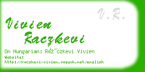 vivien raczkevi business card